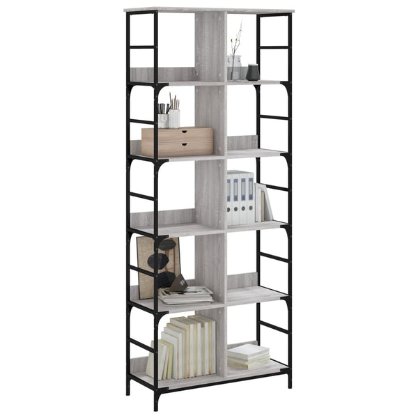 Bücherregal Grau Sonoma 188,5 cm Hoch