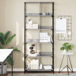 Bücherregal Grau Sonoma 188,5 cm Hoch