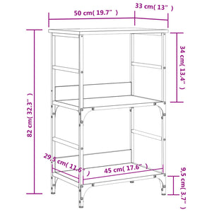 Sonoma Eiche Bücherregal, 50x33x82 cm