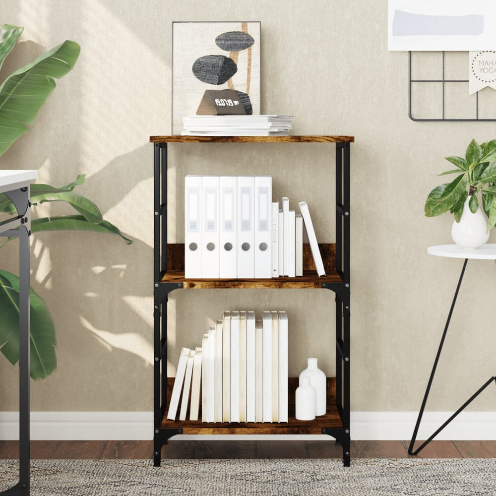 vidaXL Bibliothèque chêne fumé 50x33x82 cm Bois d'ingénierie