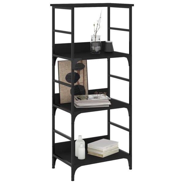 Schwarzes Bücherregal 50x33x117,5 cm