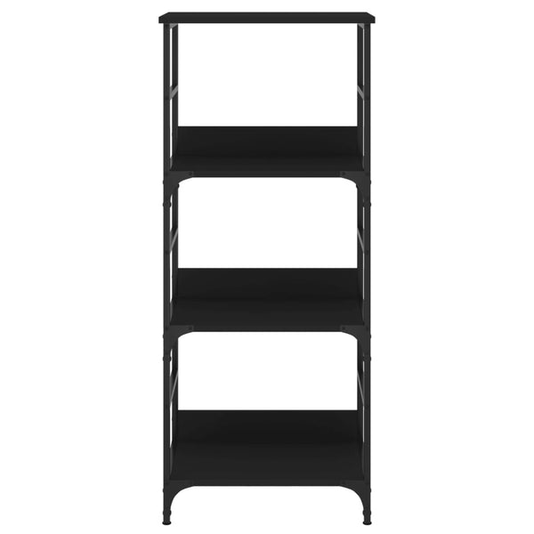 Schwarzes Bücherregal 50x33x117,5 cm