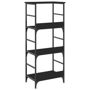 Schwarzes Bücherregal 50x33x117,5 cm