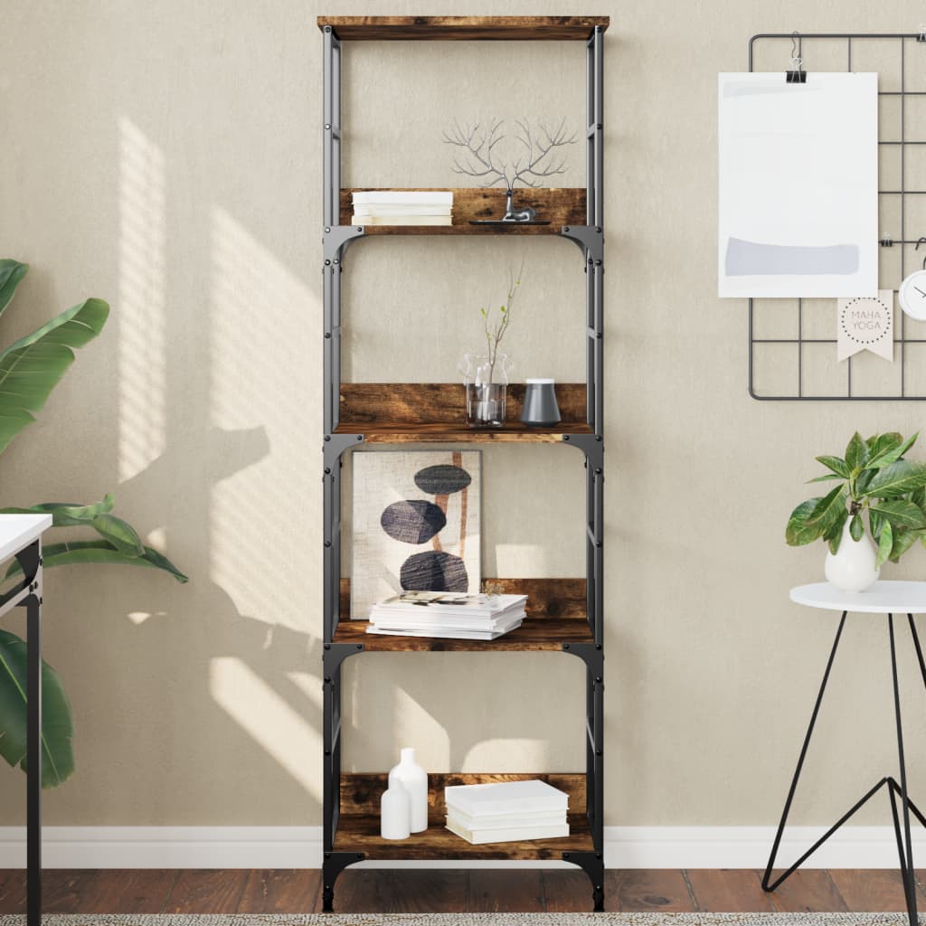 Bücherregal Räuchereiche 153 cm hoch