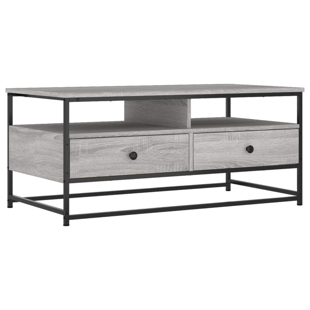 vidaXL Coffee Table Gray Sonoma 100x51x45 cm Engineered Wood