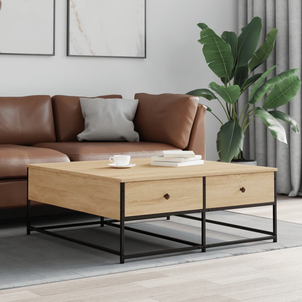 Sonoma Eiche Couchtisch mit Schubladen
