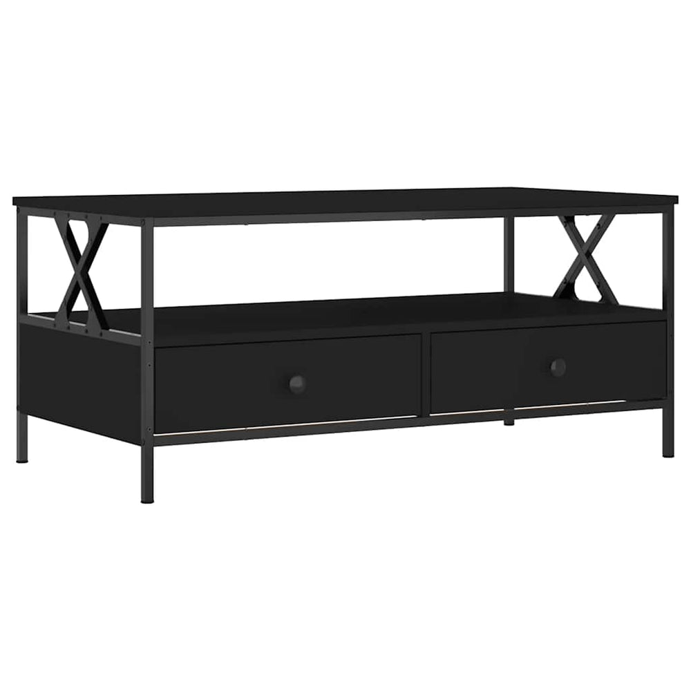 vidaXL Coffee Table Black 100x51x45 cm Engineered Wood