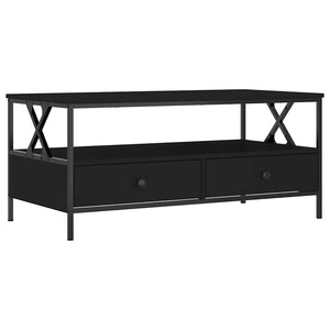 Schwarzer Couchtisch 100x51 cm