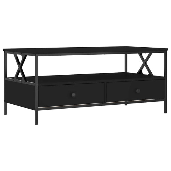 Schwarzer Couchtisch 100x51 cm