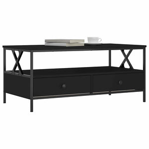 Schwarzer Couchtisch 100x51 cm