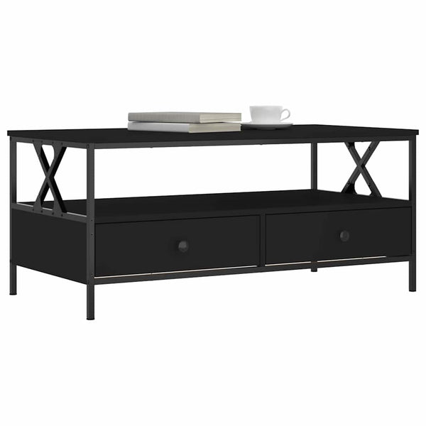 Schwarzer Couchtisch 100x51 cm