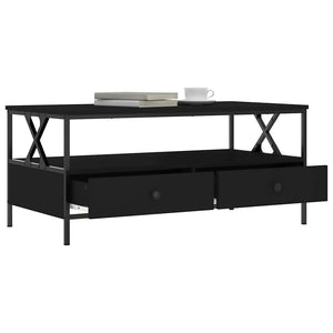 Schwarzer Couchtisch 100x51 cm