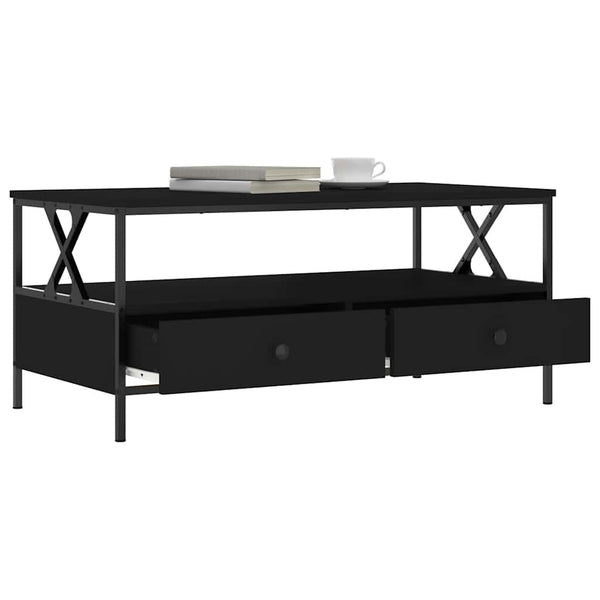 Schwarzer Couchtisch 100x51 cm