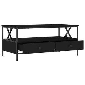 Schwarzer Couchtisch 100x51 cm