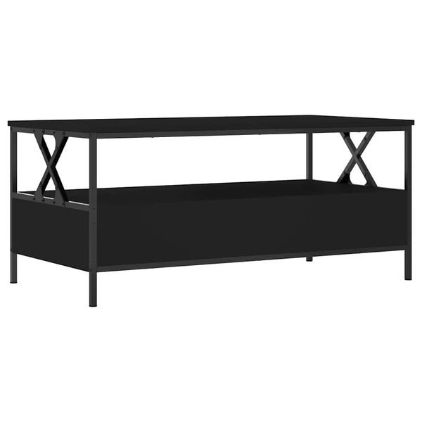 Schwarzer Couchtisch 100x51 cm