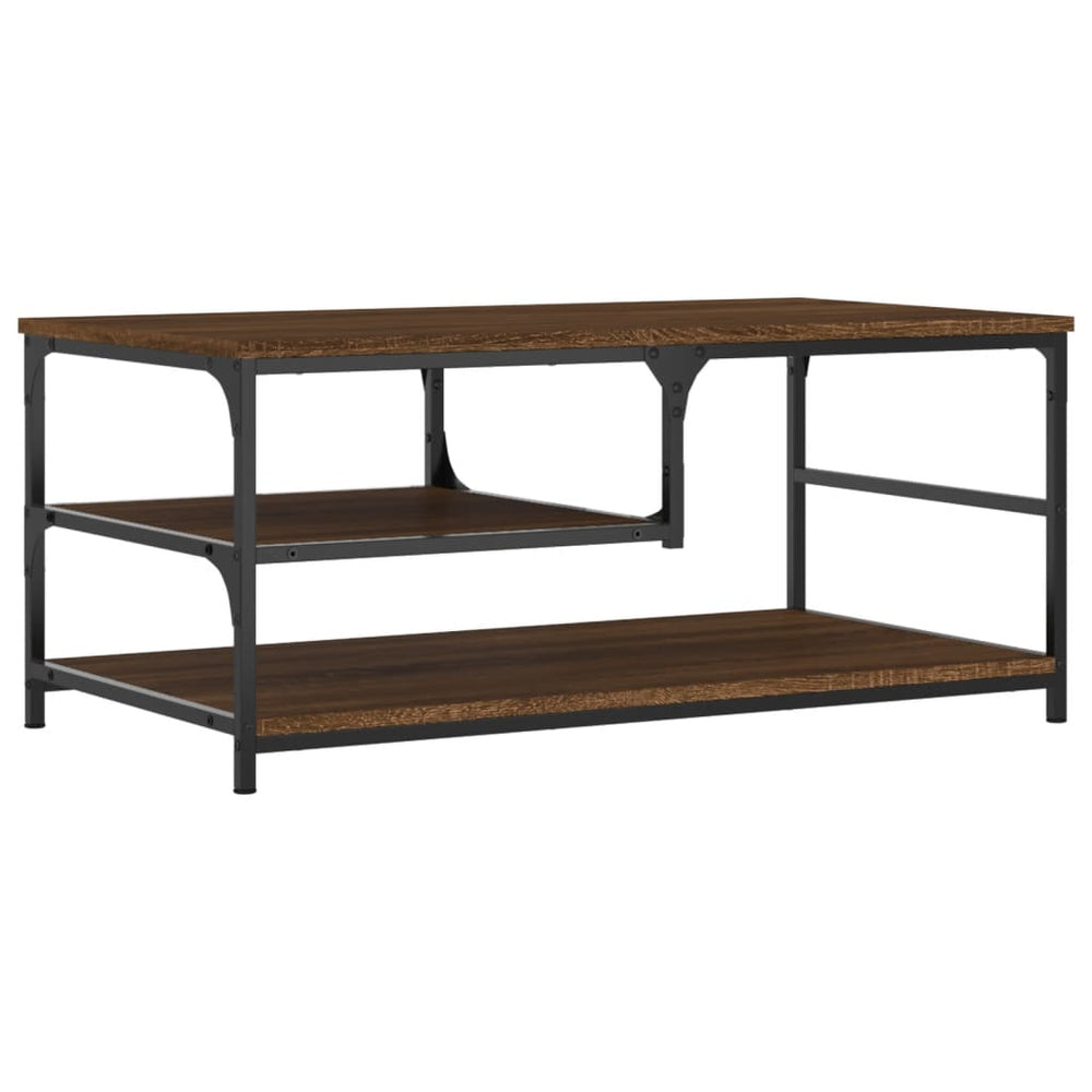 vidaXL Coffee Table Brown Oak-Look 90x49x40 cm Engineered Wood
