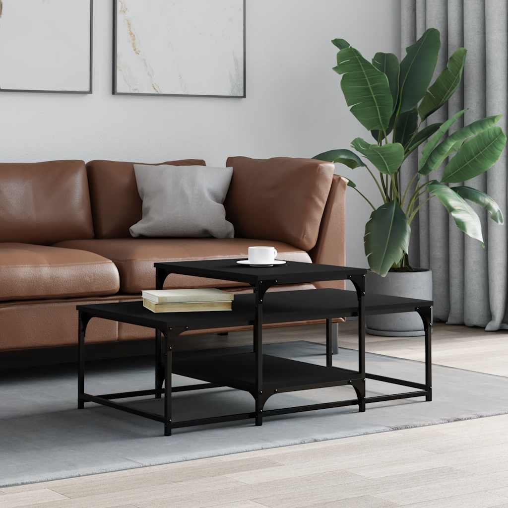 Schwarzer Couchtisch 102x60 cm