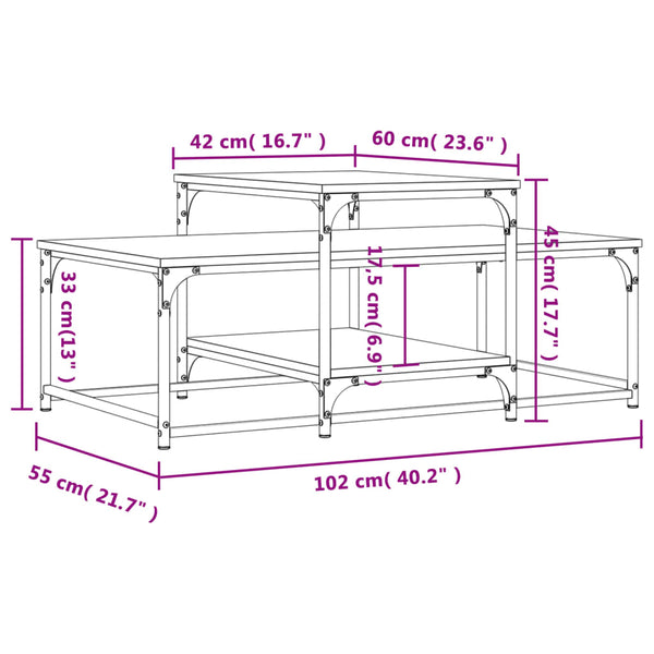 Sonoma Eiche Couchtisch, 102 cm