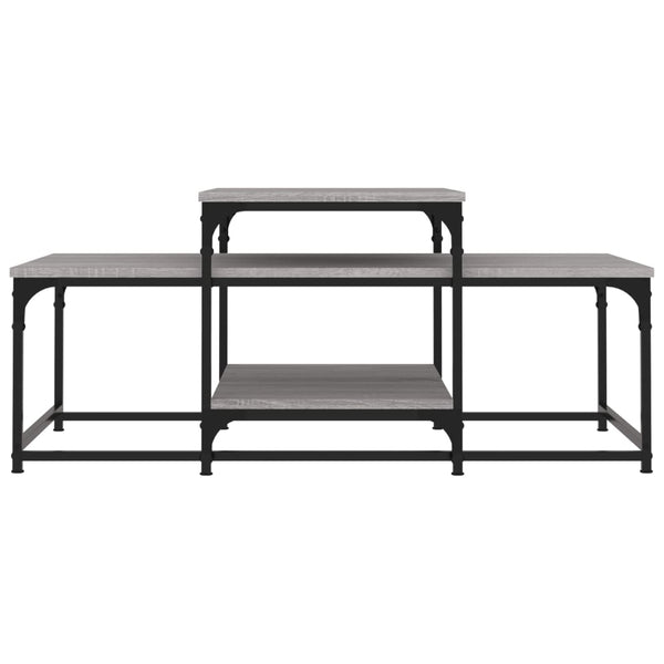 Grauer Couchtisch Sonoma, 102x60 cm