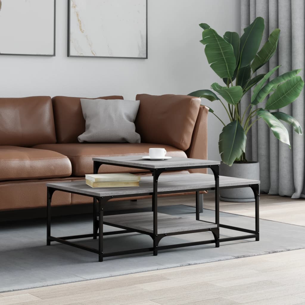 Grauer Couchtisch Sonoma, 102x60 cm