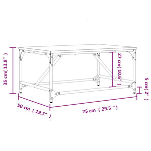Couchtisch Sonoma Eiche 75x50 cm