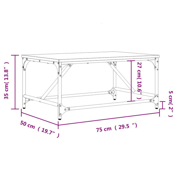 Couchtisch Sonoma Eiche 75x50 cm