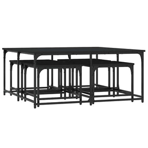 Satztische 5er Set Schwarz