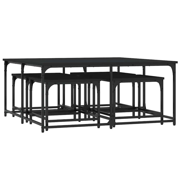 Satztische 5er Set Schwarz