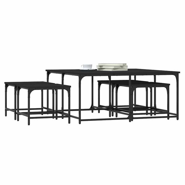 Satztische 5er Set Schwarz