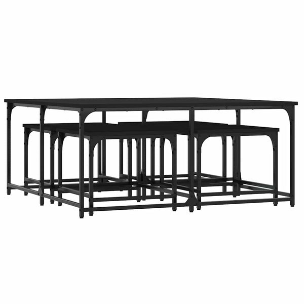 Satztische 5er Set Schwarz