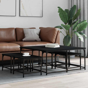 Satztische 5er Set Schwarz