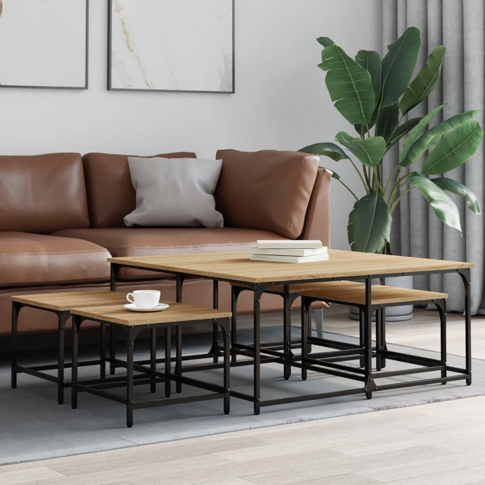vidaXL Nesting Tables 5 pcs Sonoma Oak Engineered Wood