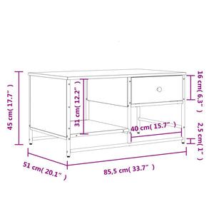 Schwarzer Couchtisch 85,5x51 cm