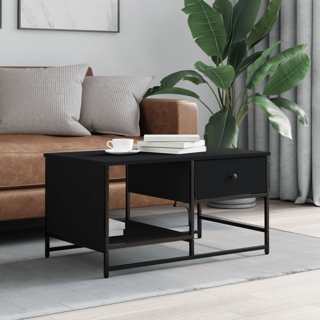 Schwarzer Couchtisch 85,5x51 cm