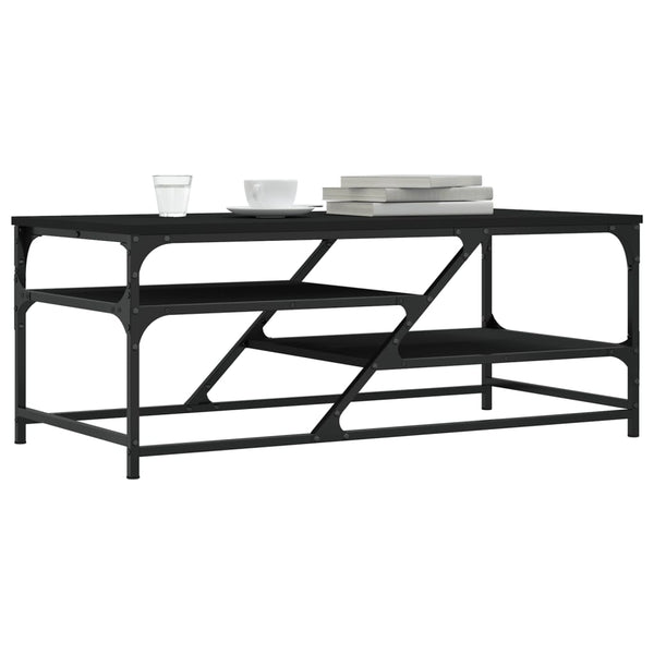 Schwarzer Couchtisch 100x49 cm