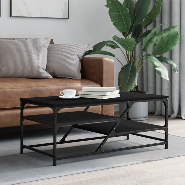 Schwarzer Couchtisch 100x49 cm