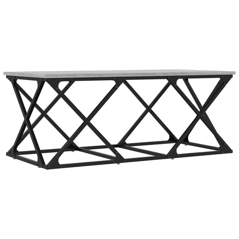 vidaXL Coffee Table Gray Sonoma 100x49x40 cm Engineered Wood