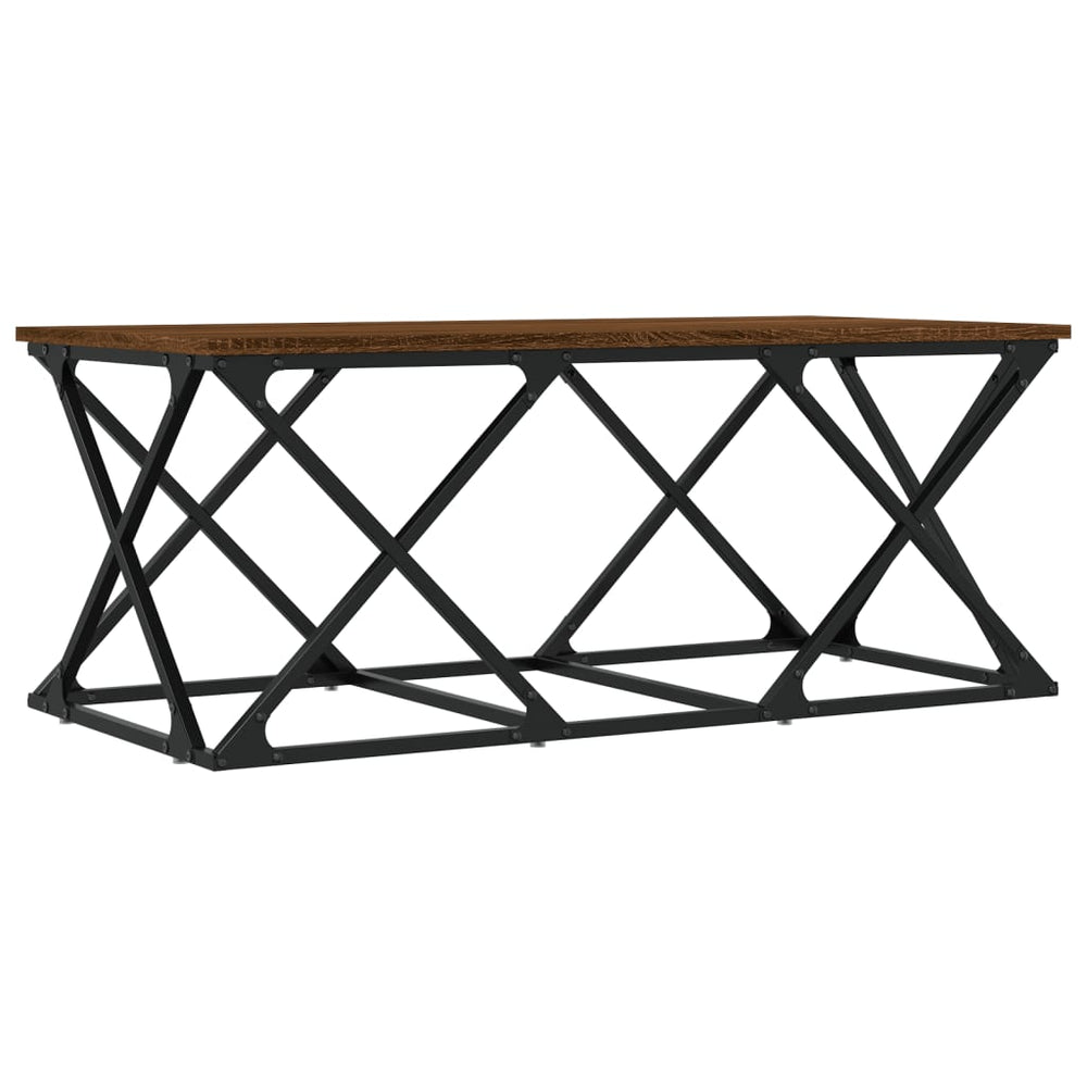 vidaXL Coffee Table Brown Oak-look 100x49x40 cm Engineered Wood
