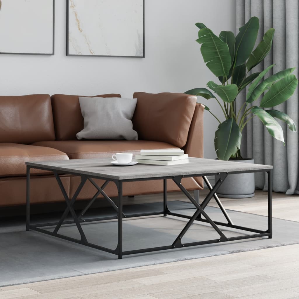 Grauer Couchtisch Sonoma 100x100 cm