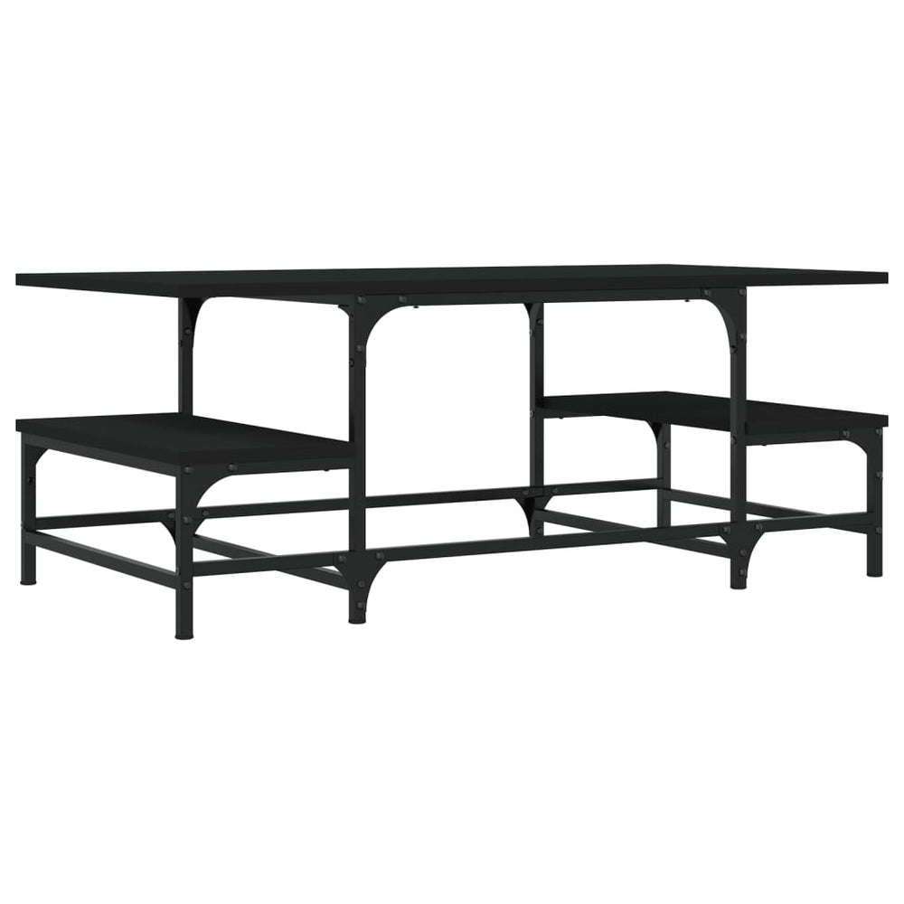 vidaXL Coffee Table Black 100x50.5x40 cm Engineered Wood