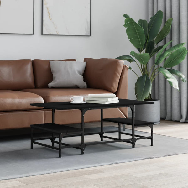 Schwarzer Couchtisch 100x50,5 cm