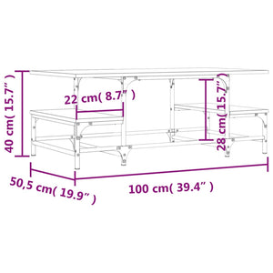 Sonoma Eiche Couchtisch, 100 cm