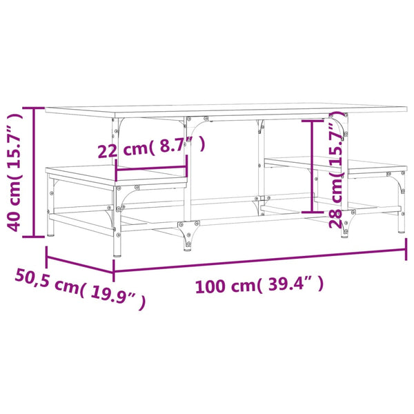 Sonoma Eiche Couchtisch, 100 cm