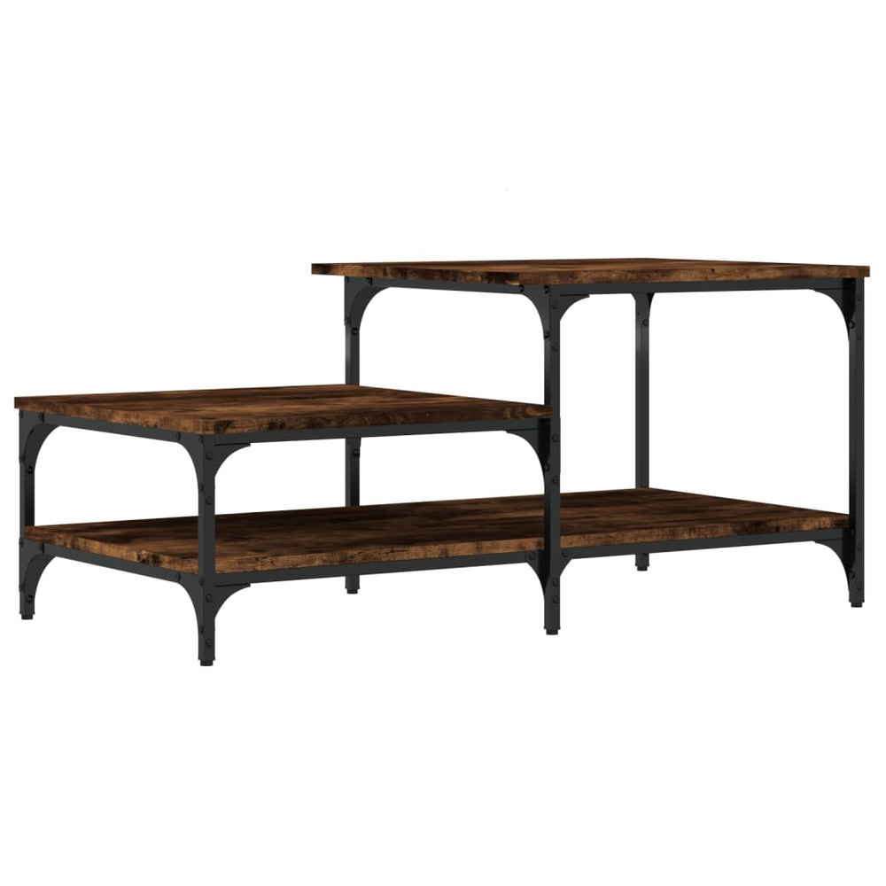 vidaXL Coffee Table Smoked Oak 100x50.5x45 cm Engineered Wood