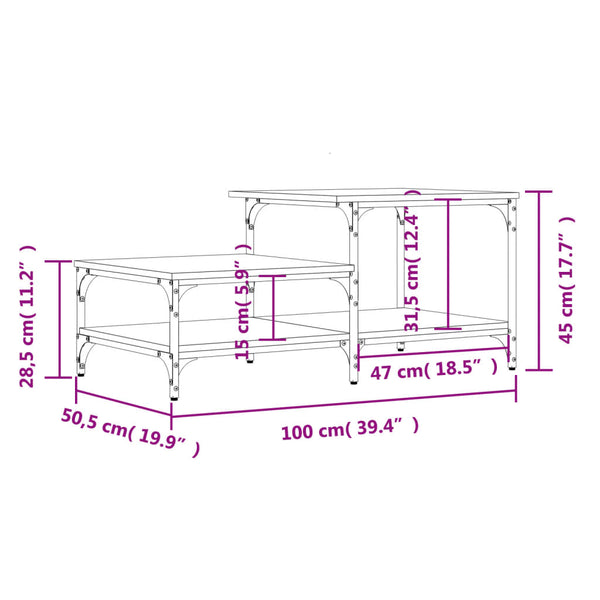 Couchtisch Räuchereiche 100 cm