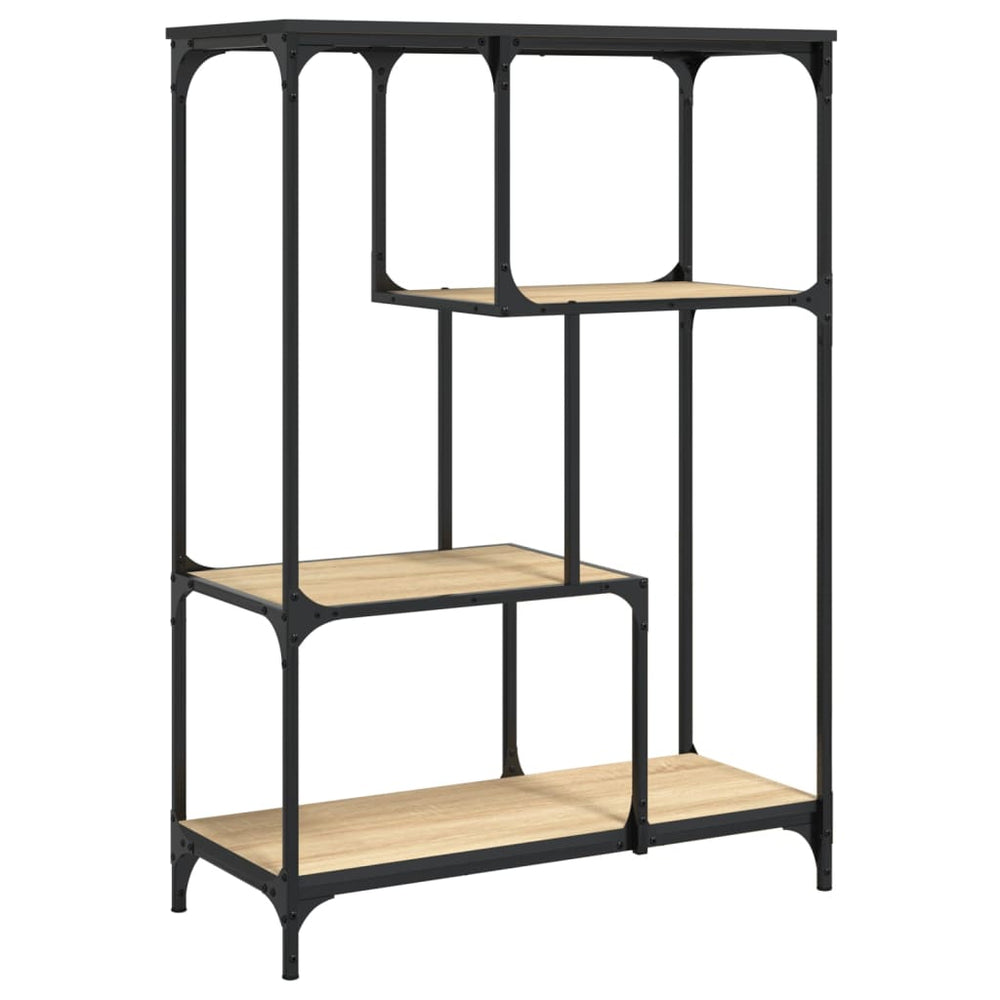 vidaXL Bibliothèque en chêne Sonoma 81x36x115 cm en bois d'ingénierie et acier