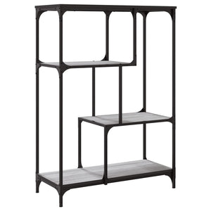 Bücherregal Grau Sonoma 81x36x115 cm