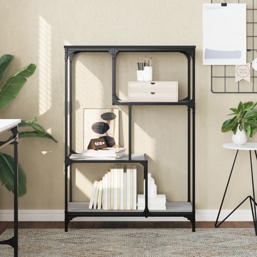 Bücherregal Grau Sonoma 81x36x115 cm