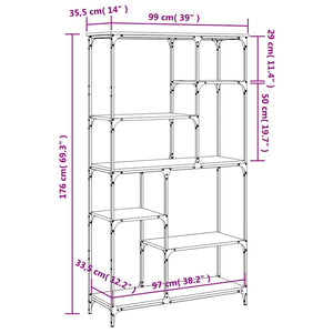 Bücherregal Sonoma Eiche 99 cm