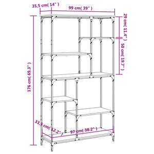 Bücherregal Räuchereiche 99 cm